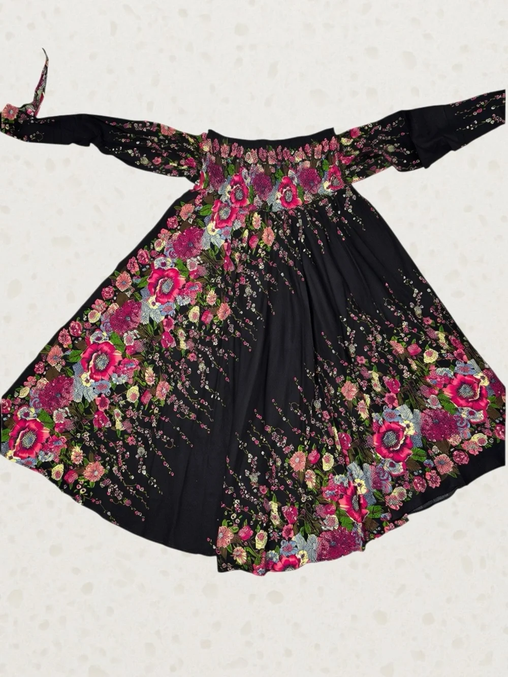 NWT New Boho Maxi Floral Rayon Skirt Size M